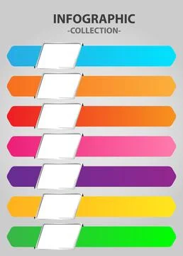 Vector flat Process infographic template element collection. Stock Illustration