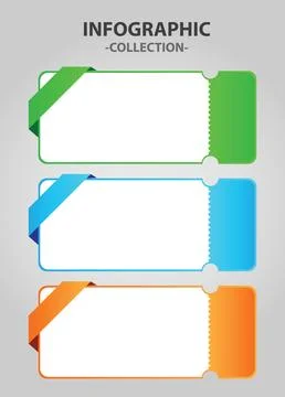 Vector flat Process infographic template element collection. Stock Illustration