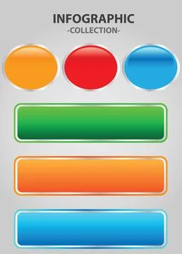 Vector flat Process infographic template element collection. Stock Illustration