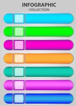 Vector flat Process infographic template element collection. Stock Illustration