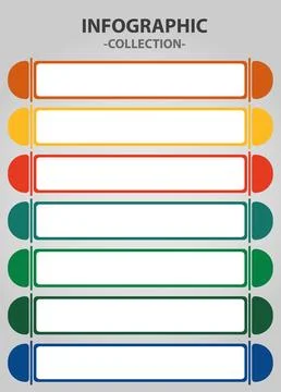 Vector flat Process infographic template element collection. Stock Illustration