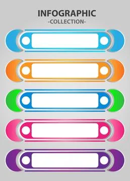 Vector flat Process infographic template element collection. Stock Illustration