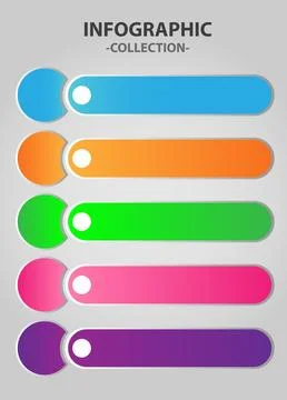 Vector flat Process infographic template element collection Stock Illustration