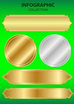 Vector flat Process infographic template element collection Stock Illustration