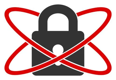 Vector Flat Protected Lock Icon 스톡 일러스트