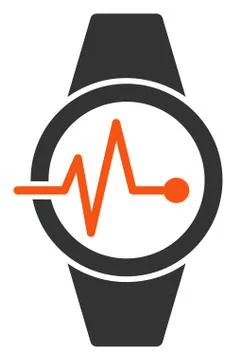 Vector Flat Pulse Watches Icon イラスト素材