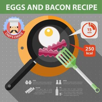 Vector flat recipe infographic Stockillustratie