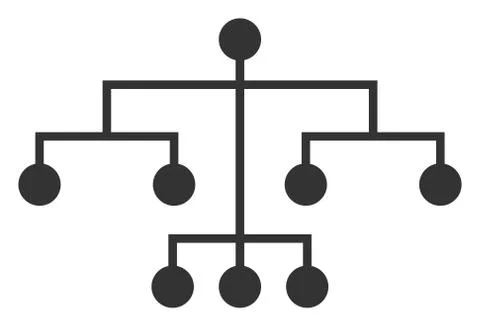 Vector Flat Script Tree Icon Stockillustratie