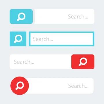Vector flat search bar. Illustrazione stock
