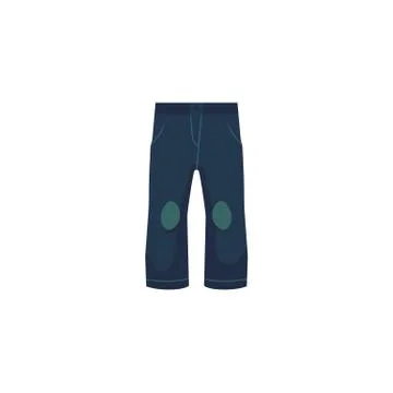 Vector flat shabby denim jeans, warm pullover Ilustración de archivo