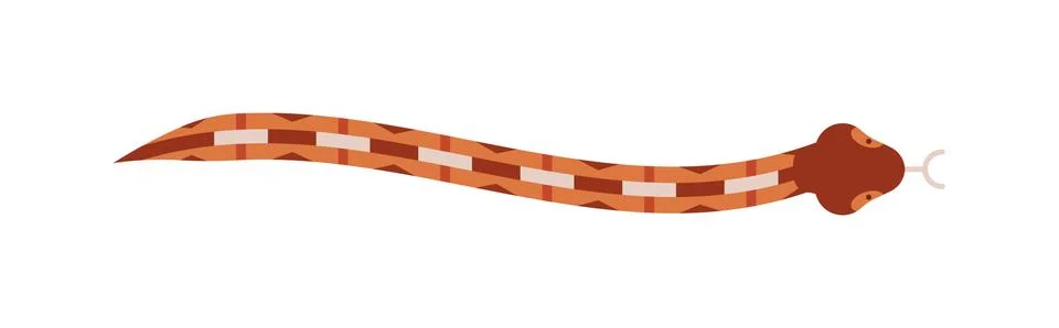Vector flat snake isolated on white background Illustrazione stock