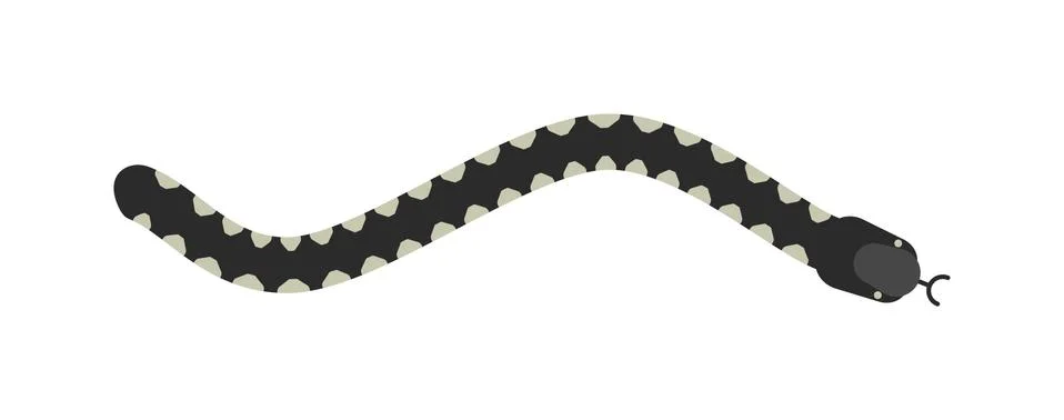 Vector flat snake isolated on white background Stock Illustration