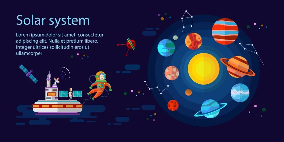 Vector flat space Stock Illustration