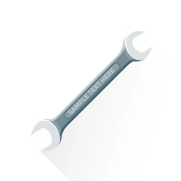 Vector flat spanner illustration icon. Stock Illustration
