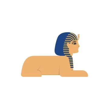Vector flat sphinx egypt creature Stock Illustration