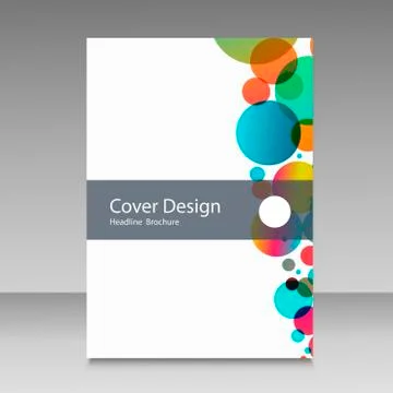 Vector flat squares design information brochure cover Stock Illustration