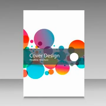 Vector flat squares design information brochure cover Stock Illustration