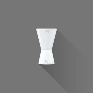 Vector flat style barman cocktail jigger illustration icon. 스톡 일러스트