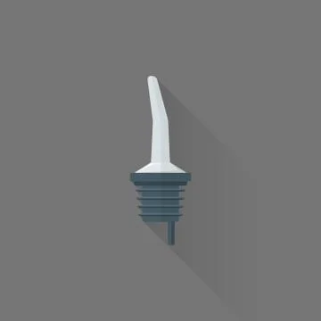 Vector flat style barman pourer dispenser illustration icon. Stock Illustration