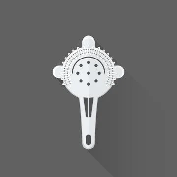 Vector flat style barman strainer illustration icon. Stock Illustration