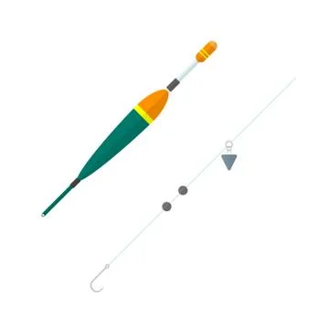 Vector flat style float hook lead illustration. Illustrazione stock
