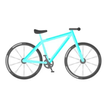 Vector flat style illustration of bicycle. Stock Illustration