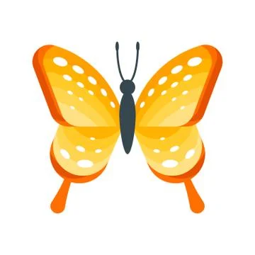 Vector flat style illustration of butterfly. Stock Illustration