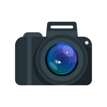 Vector flat style illustration of camera. Stock Illustration