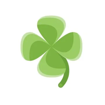 Vector flat style illustration of clover. Stock Illustration