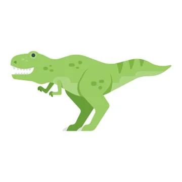 Vector flat style illustration of dinosaur. Stock Illustration