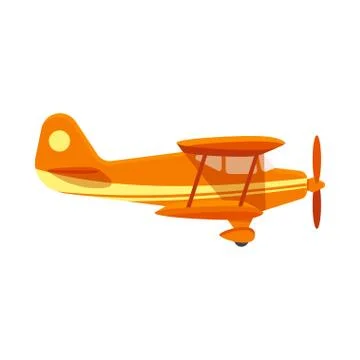 Vector flat style illustration of plane. Stock Illustration