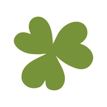 Vector flat style illustration of St. Patrick s day green lucky clover three  Stock-Illustration