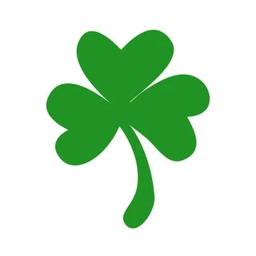 Vector flat style illustration of St. Patrick s day. Green lucky clover three Stock Illustration