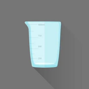 Vector flat style measures glass illustration icon. 스톡 일러스트