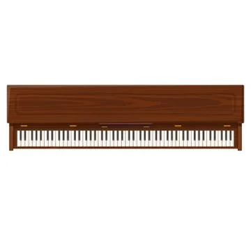 Vector flat style piano illustration icon. Stock Illustration