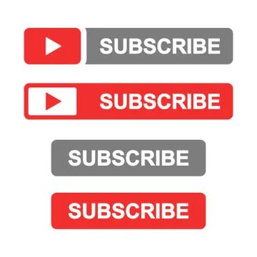 Vector flat subscribe icons set Stock Illustration