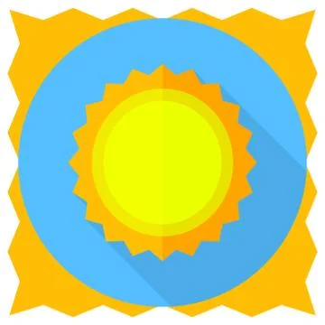 Vector flat sun icon Ilustración de archivo