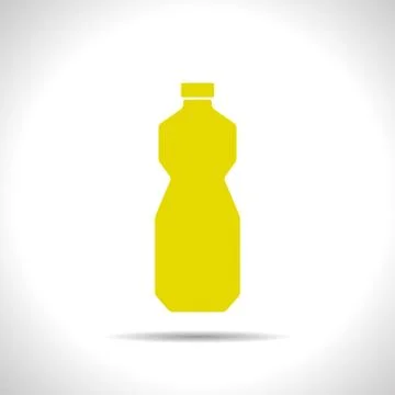 Vector flat sunflower oil bottle Stock Illustration