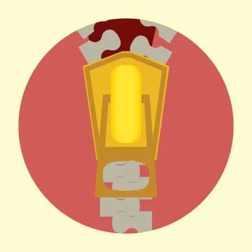 Vector flat tailor zipper icon. Stock Illustration