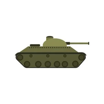 Vector flat tank Stock Illustration