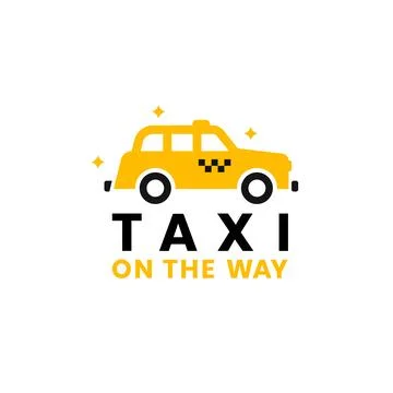 Vector flat taxi logo isolated. Car icon silhouette. Auto logo template. Taxi se Stock Illustration