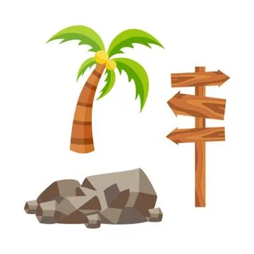 Vector flat travelling beach vacation symbols icon イラスト素材