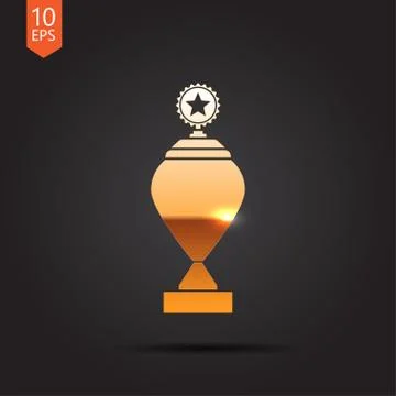Vector flat trophy Stock Illustration