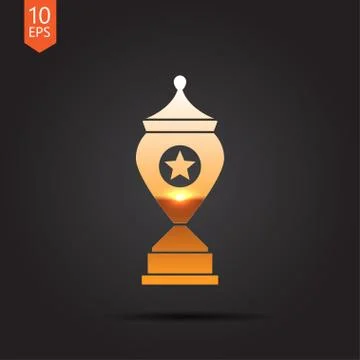 Vector flat trophy Stock Illustration