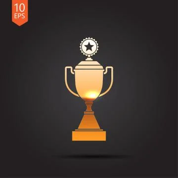 Vector flat trophy Stock Illustration