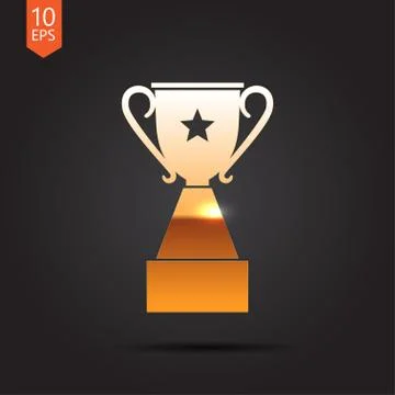 Vector flat trophy Stock Illustration