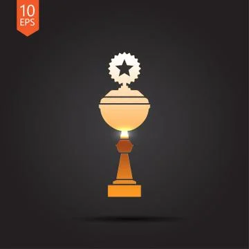 Vector flat trophy Stock Illustration