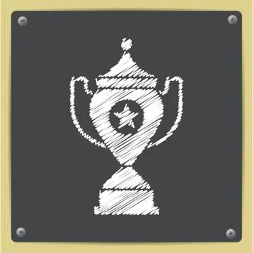 Vector flat trophy Stock Illustration