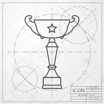 Vector flat trophy Stock Illustration