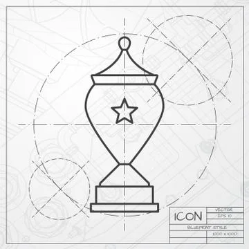 Vector flat trophy Stock Illustration